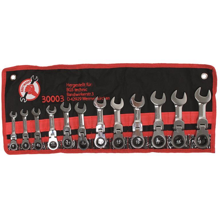 mm - extra Werkzeugbedarf 19 | SW und – | Toolking kurz GmbH 8 Werkzeuge, | Werkstatteinrichtungen 12-tlg. Ratschenring-Maulschlüssel-Satz |