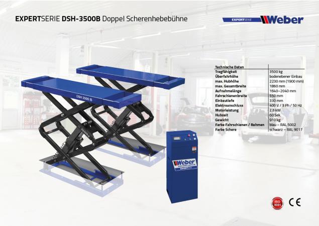 Doppel Scherenhebebühne Weber Expert Serie DSH-3500B