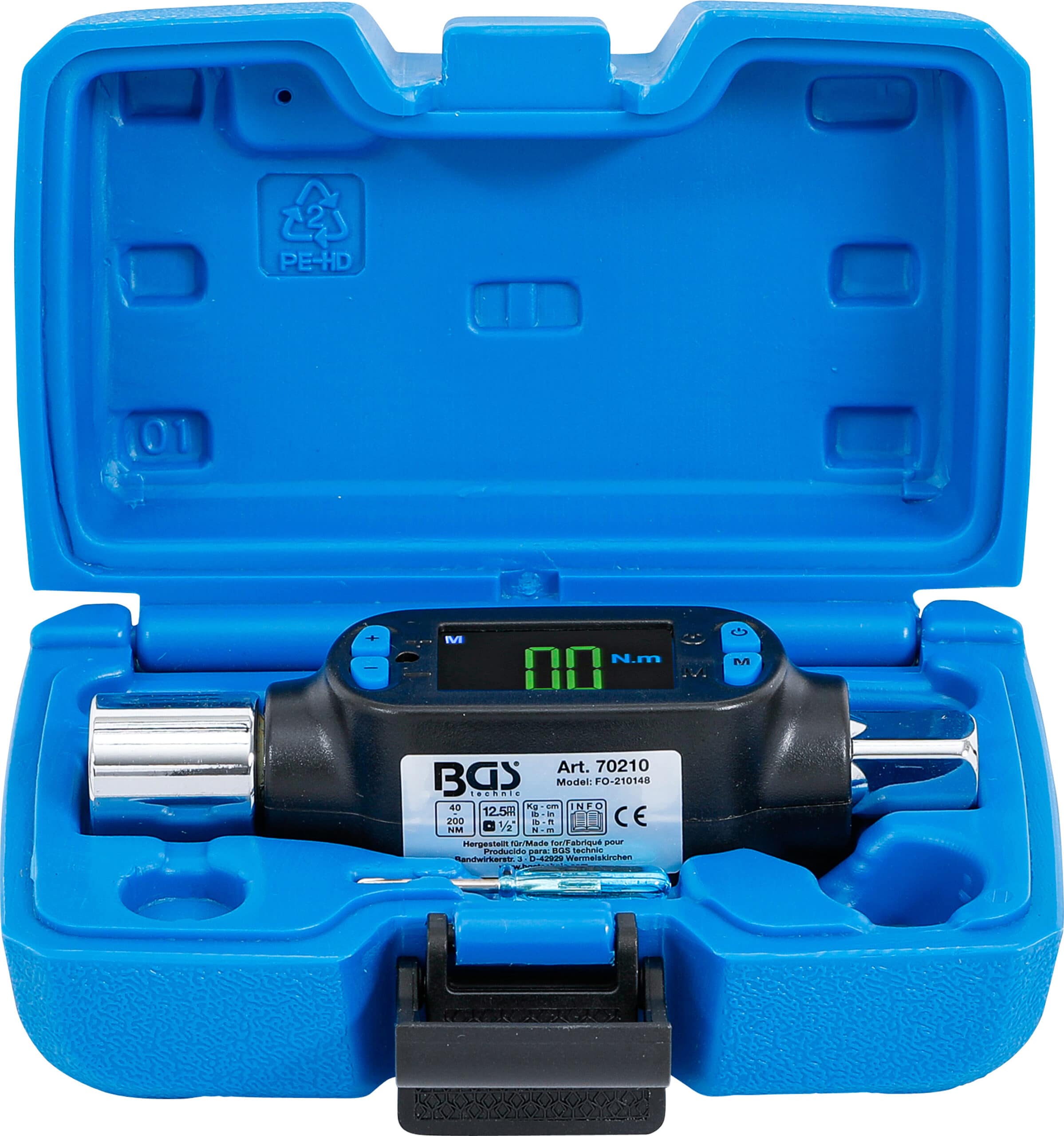 Digitaler Drehmoment-Adapter | 12,5 mm (1/2″) | 40 – 200 Nm | Toolking GmbH  - Werkzeuge, Werkzeugbedarf und Werkstatteinrichtungen