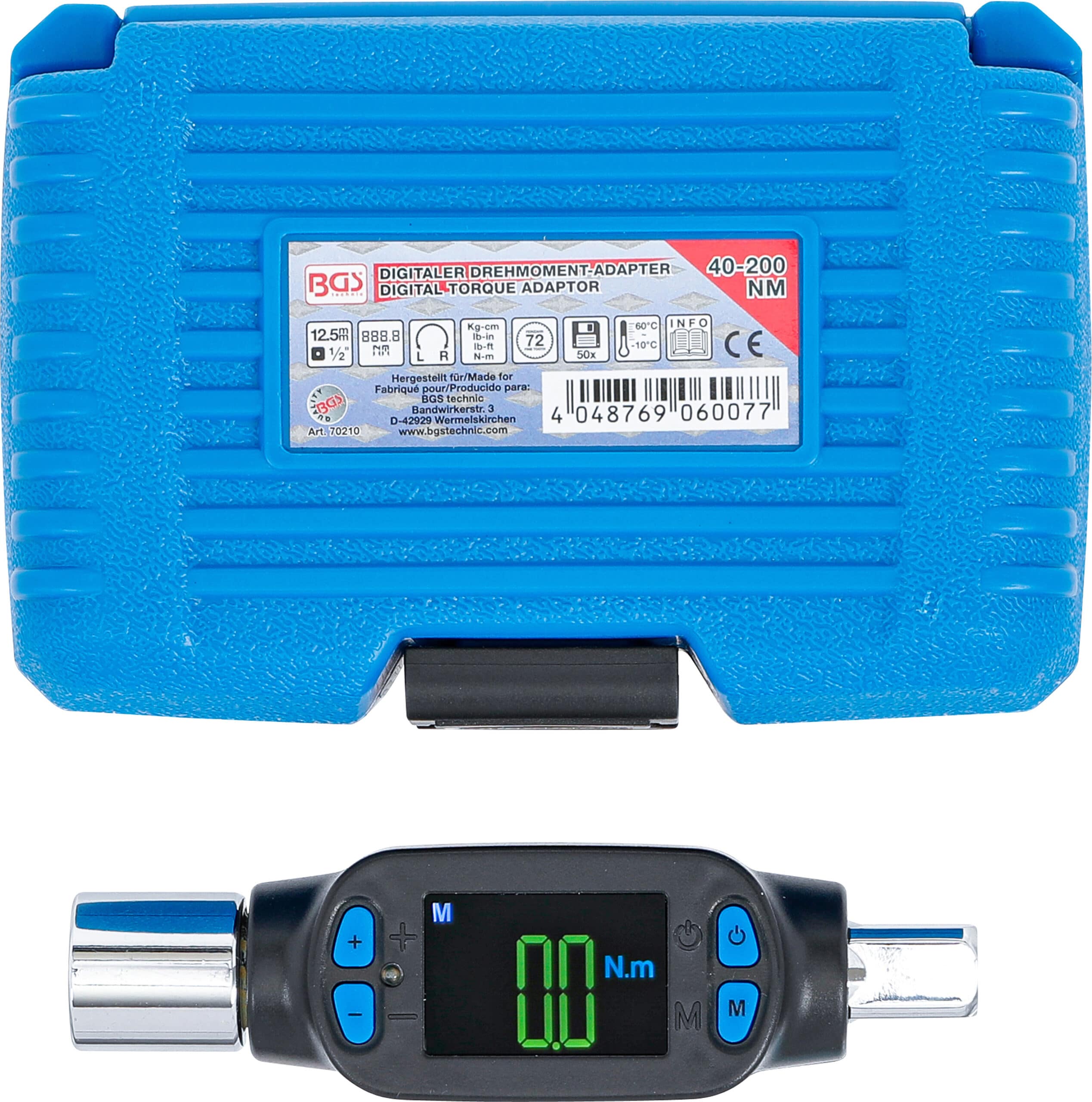 Digitaler Drehmoment-Adapter | 12,5 mm (1/2″) | 40 – 200 Nm | Toolking GmbH  - Werkzeuge, Werkzeugbedarf und Werkstatteinrichtungen